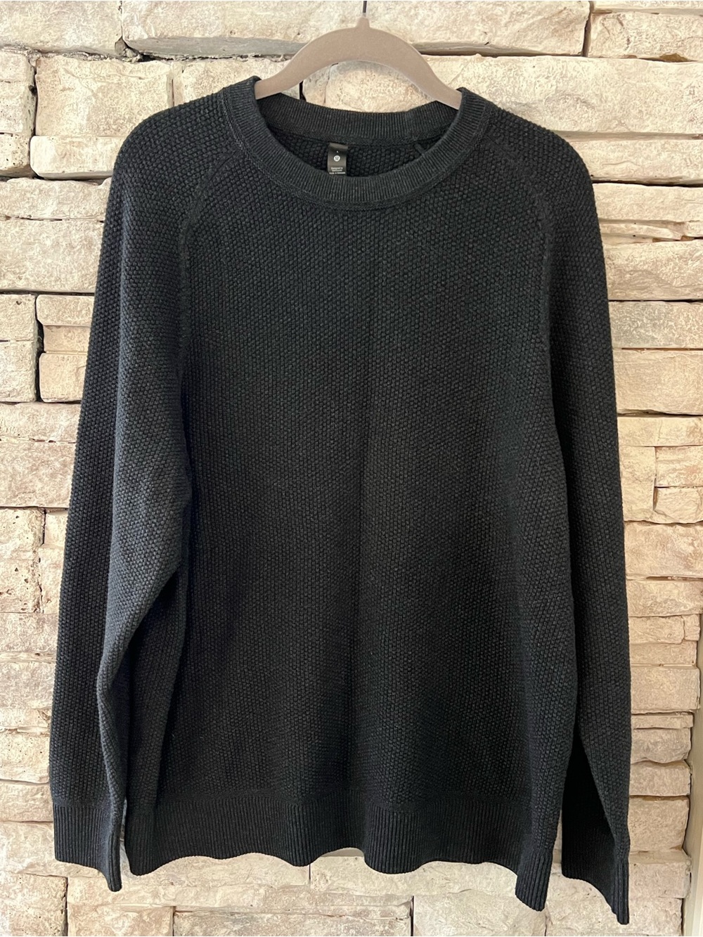 Lululemon Textured Knit Grey Pullover Sweater Size Large